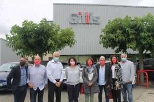Visite de l'entreprise Gillis à Dieupentale avec Patrice Garrigues et Sylvia Pinel