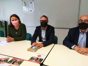 conférence de presse départemental 2021 : Geoffrey Sapin, Patrice Garrigue et Valérie Rabault