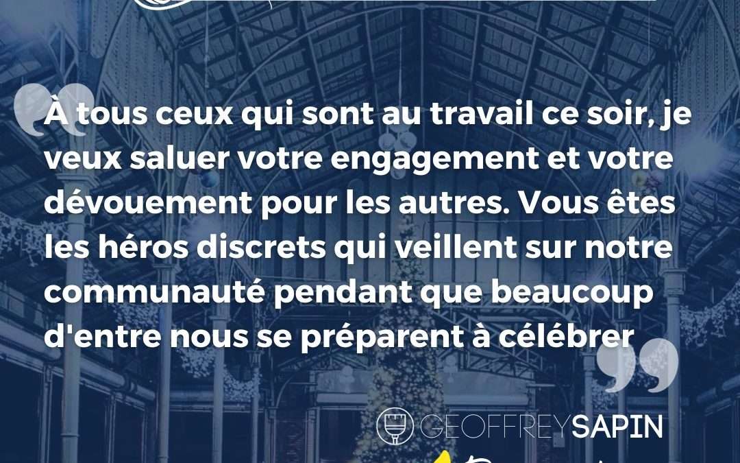 Joyeuses fêtes : message de Geoffrey Sapin