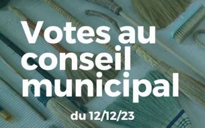 Votes au Conseil municipal de Grisolles du 12 décembre 2023