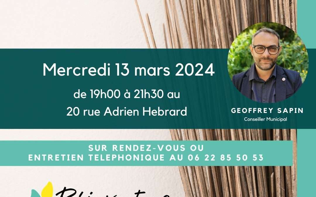Permanence d&rsquo;élu de mars 2024