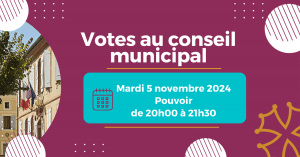 Votes au Conseil municipal de Grisolles du 05 11 2024