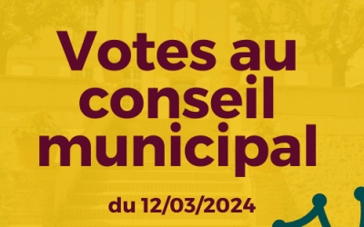 Votes au Conseil municipal de Grisolles du 12 03 2024
