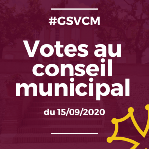 Votes au Conseil municipal de Grisolles du 15 09 2020