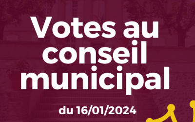 Votes au Conseil municipal de Grisolles du 16 janvier 2024