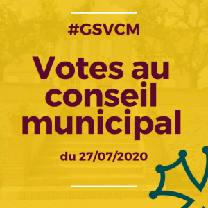 Votes au Conseil municipal de Grisolles du 27 07 2020