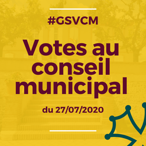 Votes au Conseil municipal du 27 juillet 2020